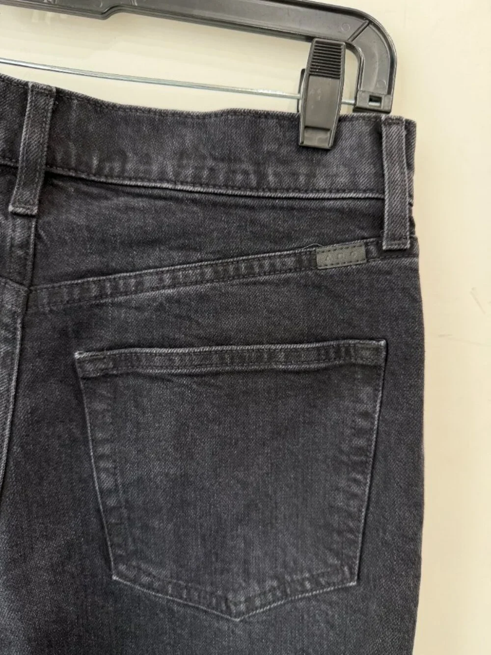 $255 AYR Black Charcoal The Knockout Straight Leg Jean Pants size 24/27